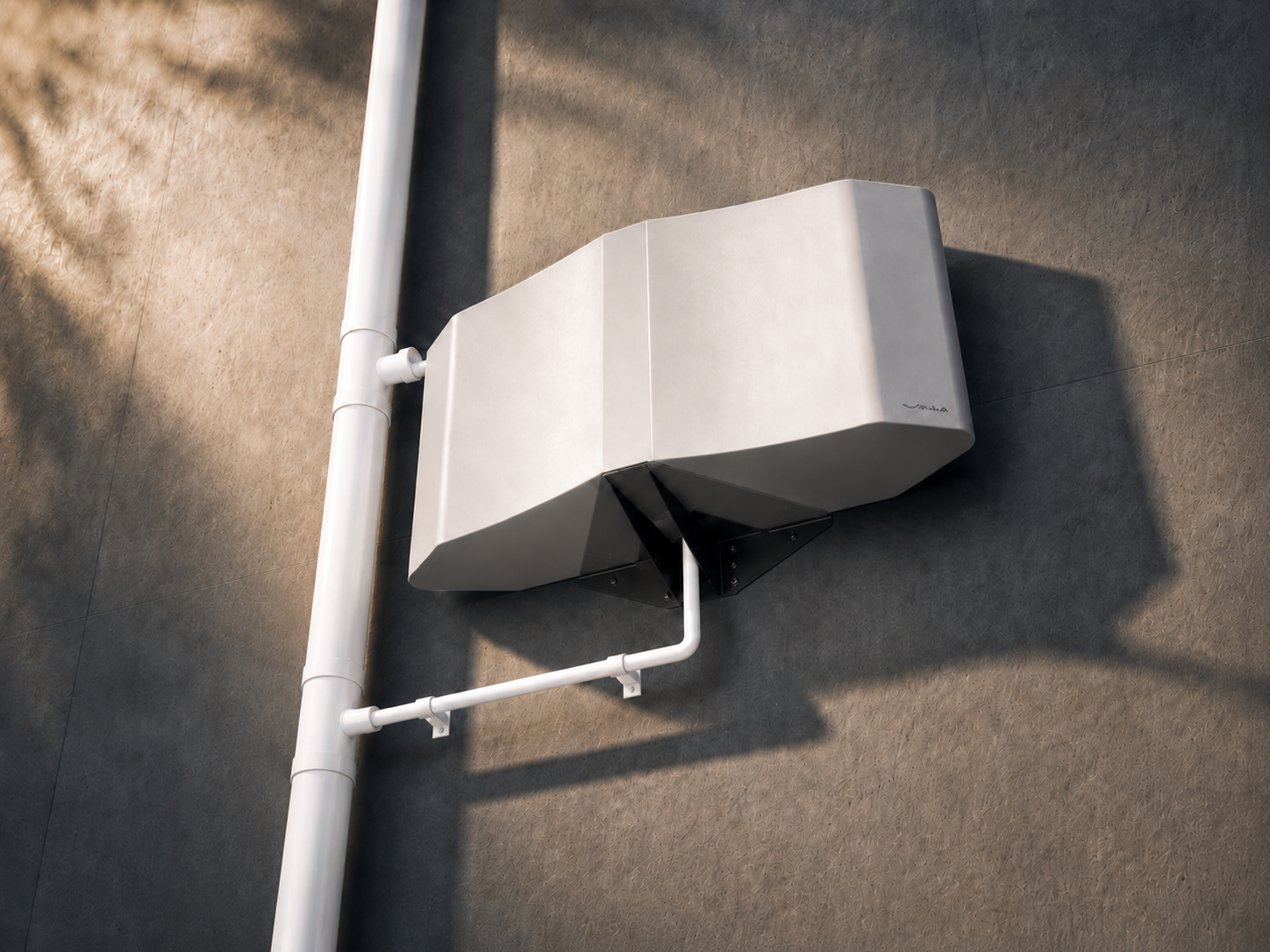 VODA 4-inch filter installed on a building façade
